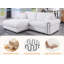 Canapé modulaire 91 "avec causeuse et repose-pieds mobile-648655199