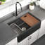 Évier de poste de travail en granite à tablier frontal 30 po avec accessoires Houzer-102787168