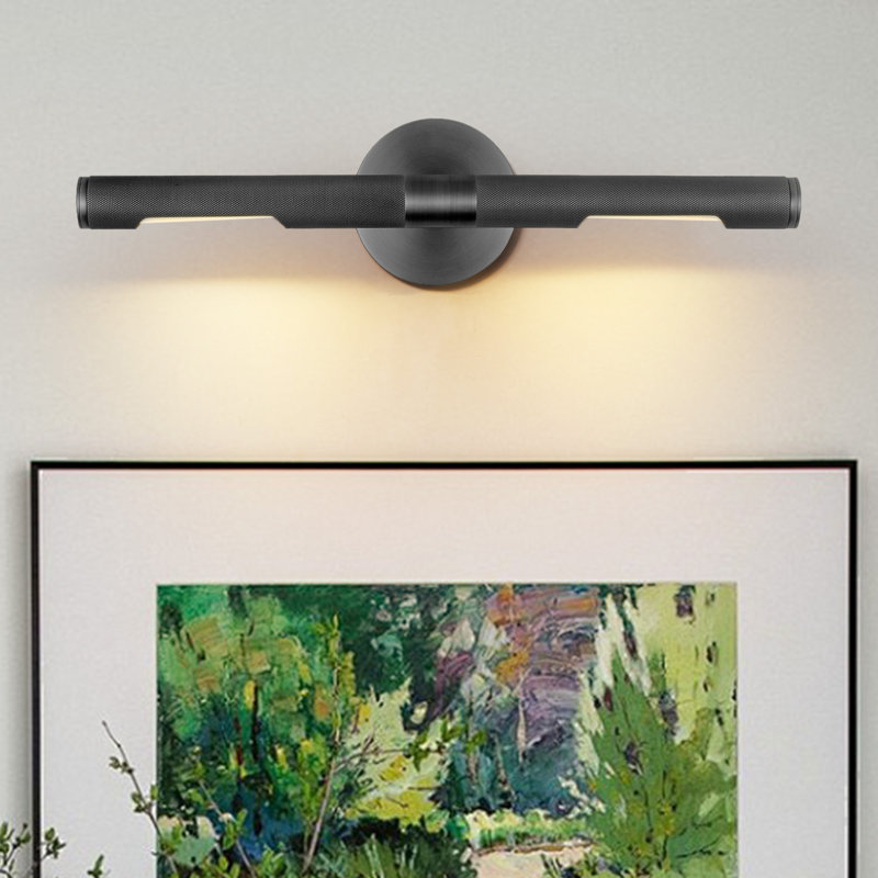 Lampe pour tableau 19 po à fixation murale 19 ° à intensité variable, Noir mat