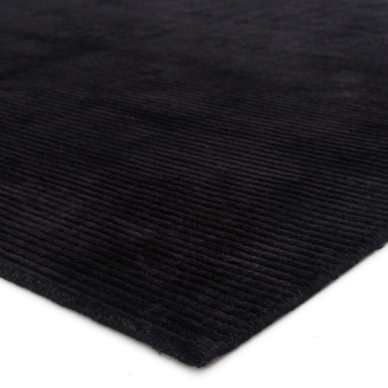 Tapis noir jet fait à la main Bedfo, Tapis de couloir 2 pi 6 po x 8 pi