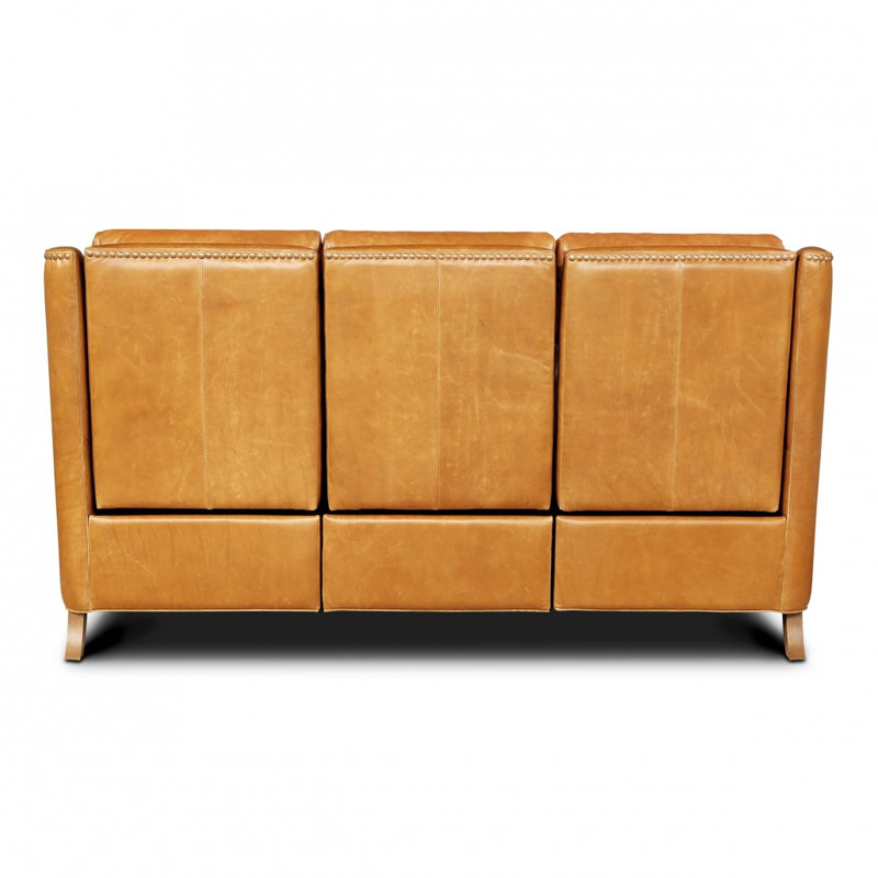 Canapé inclinable en cuir véritable 82,5 po Talisman, Cuir véritable super noir Sundance
