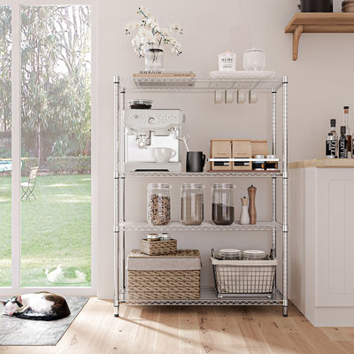 Étagère grillagée à capacité de 1400 lb avec tablettes réglables