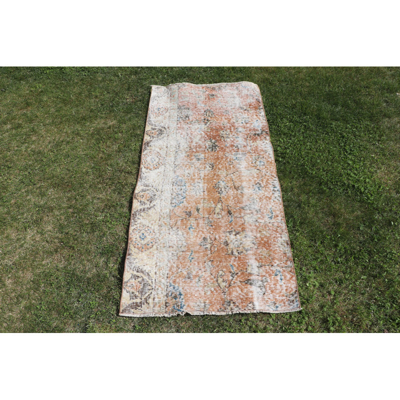 Vintage Turkish Small Tribal Rug in Rich Brown Hue Ideal for Enhancing Floor Aesthetics