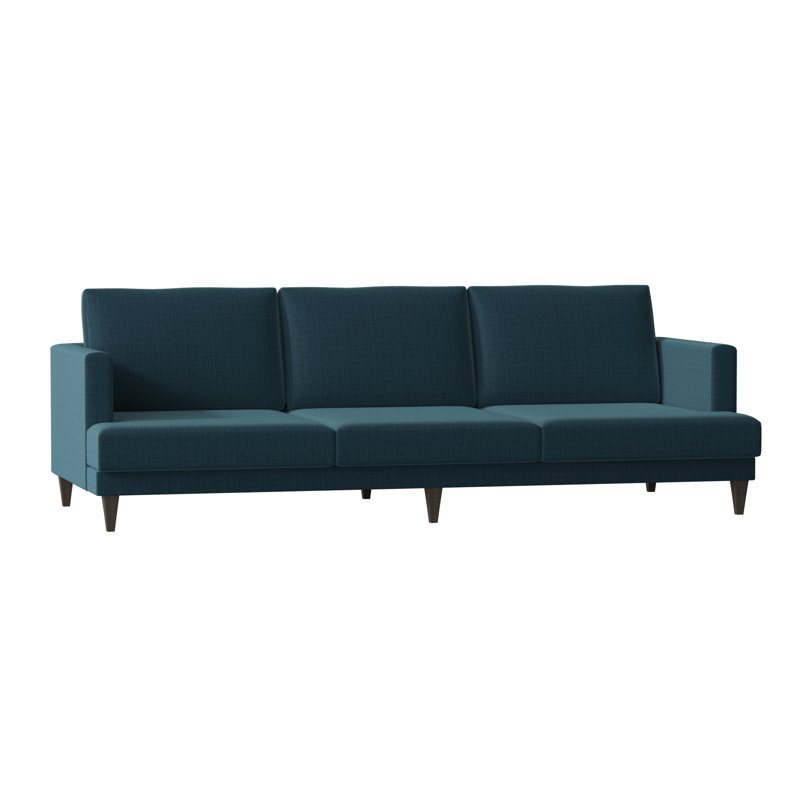 Carol Sofa, Bella Black Performance Velvet, Brown Mahogany