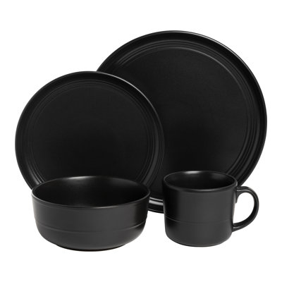 Double Line 16-Piece Dinnerware Set, Service for 4
