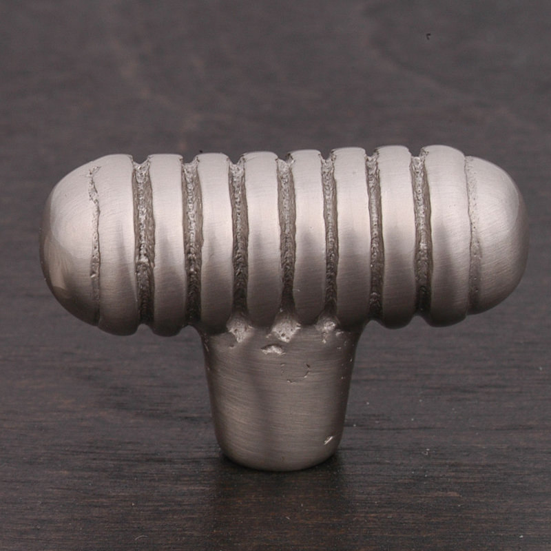 Poignée nervurée patinée CK Series, Nickel satiné, Petit