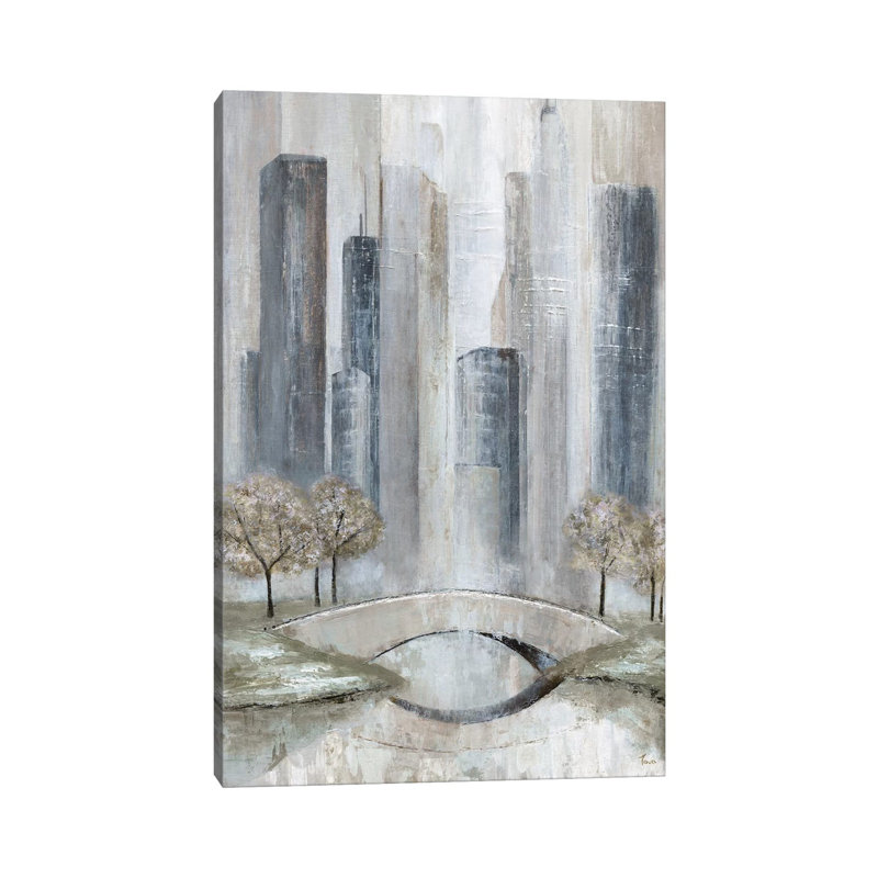 Central Park Spring by Tava Studios - Wrapped Canvas Painting, 30.48 cm H x 45.72 cm W