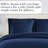 Southshore Fine Linens Southshore Basics Duvet Cover Set in Navy Blue, Double-Brushed Microfiber Bedding with Hidden Zipper Closure and Corner Ties, 2 King Pillow Shams, King/California King-993066883-993066931