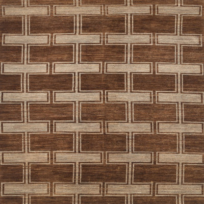 Tapis contemporain brun