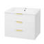 Meuble-lavabo mural moderne de 24 po avec lavabo en céramique et poignées en métal Hazel-123512859