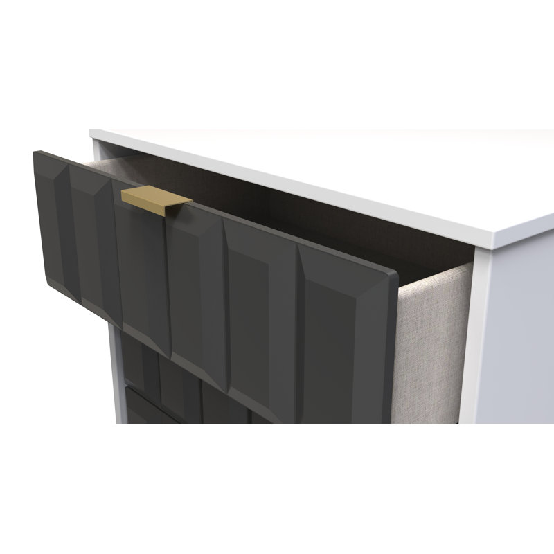Allem 3 Drawer Chest (Ready Assembled), Graphite/White