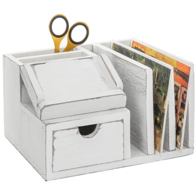 Isocrates Solid Wood Desk Organiser