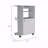Kitchen Cart, Single Door Cabinet, Four Casters