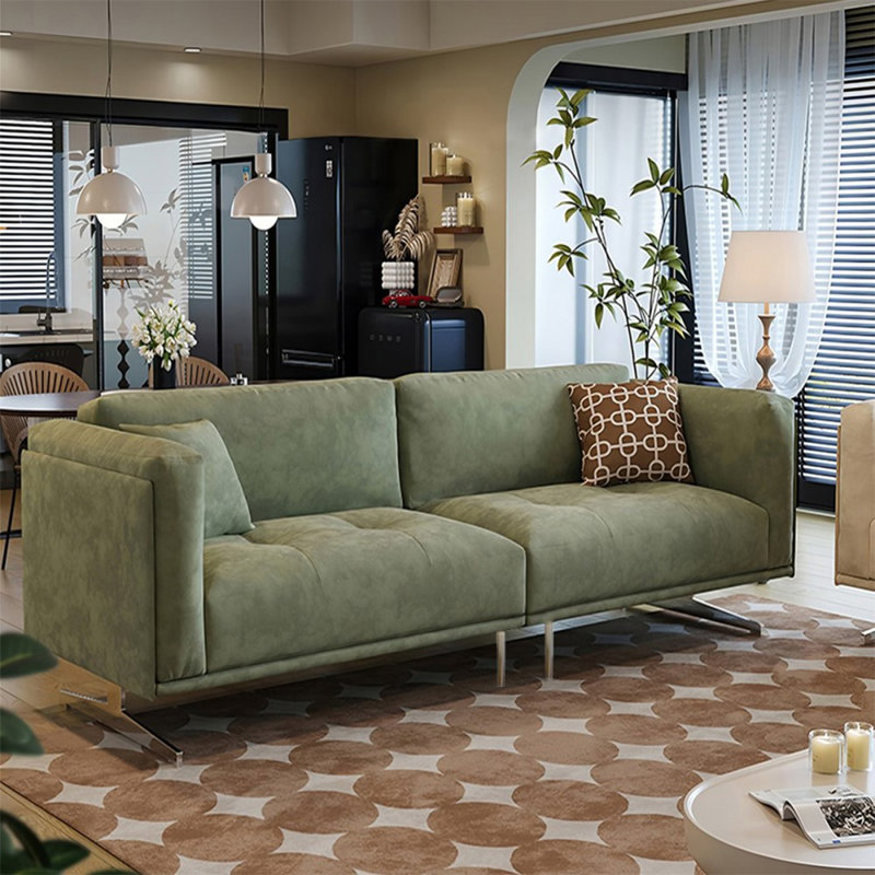 Coussin modulaire vert 100% polyester, H 31,5 po x l 101,57 po x P 36,22 po