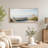 Weathered White Boat on Sandy Beach Canvas Wall Art