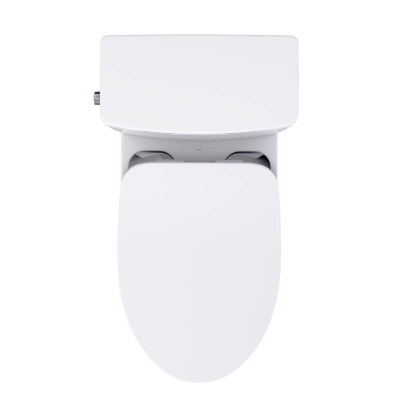 TOTO Glaston 1G Two-Piece Elongated 1.0 GPF WASHLET+ and Auto Flush Ready Universal Height Toilet with CEFIONTECT and SS234 SoftClose Seat, Cotton White - MS472234CUFG#01