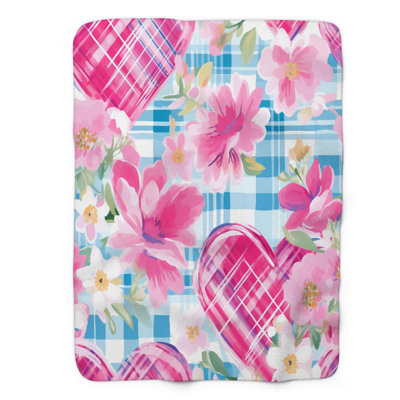 Tartan Love - Couverture sherpa de qualité supérieure 1 pièce