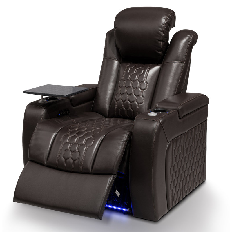 Fauteuil inclinable réglable en cuir avec rangement, café et sièges modernes