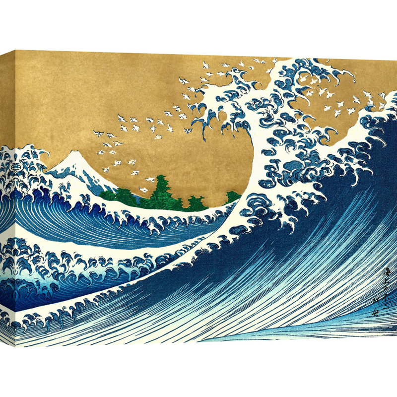 The Big Wave by Katsushika Hokusai - Wrapped Canvas Painting, 60cm H x 80cm W x 4cm D