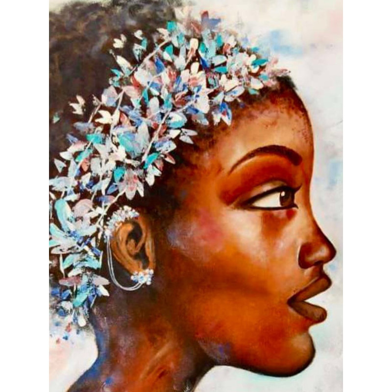 La belle peau brune | Huile sur toile | Par Anshika Agrawal