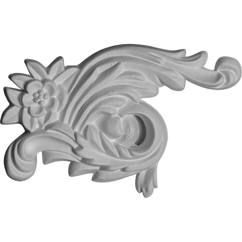 Zephyr 7'' H x 4.25'' W x 0.88'' D Urethane Onlay Scroll