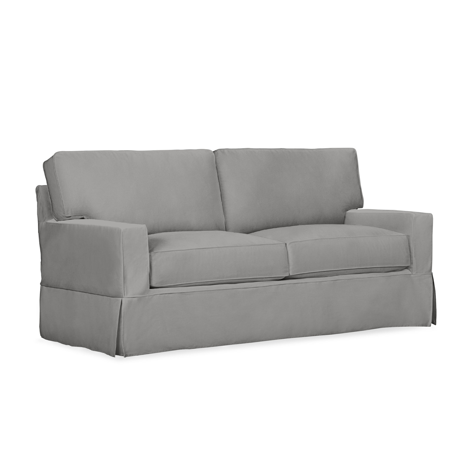 Taylor 78'' Slipcovered Sofa, Bayou Light Gray Canvas