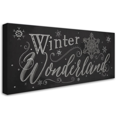« craie winter », art textuel sur toile tendue