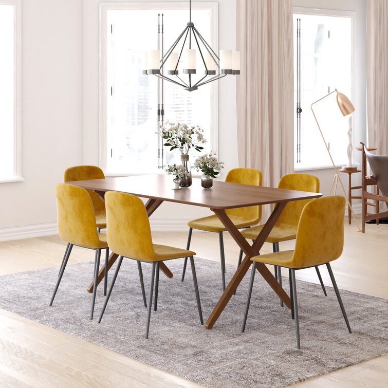 AllModern Kody Comfort+ Velvet Dining | Chair Reviews Wayfair 