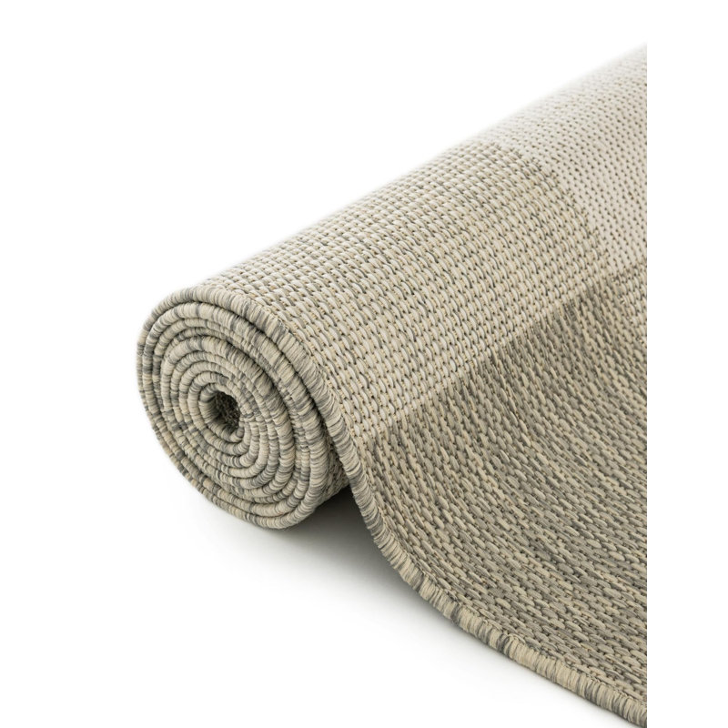 Tapis intérieur / extérieur gris Borland, Tapis de couloir 2 pi x 8 pi