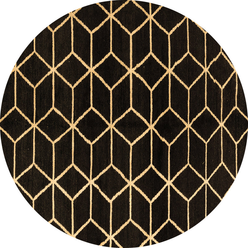 Tapis abstraits brun 5064, Rond 3 pi