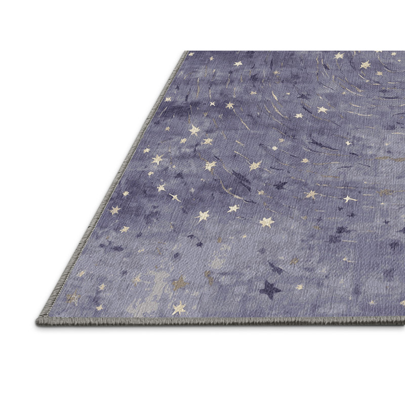 Machine Washable Gray Area Rug, Runner 2' x 5'