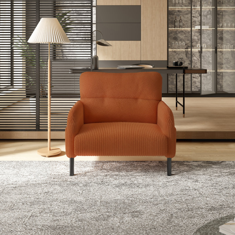 Upholstered Corduroy Accent Chair