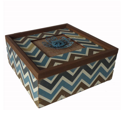 Boîte en mdf à chevrons Lanagan