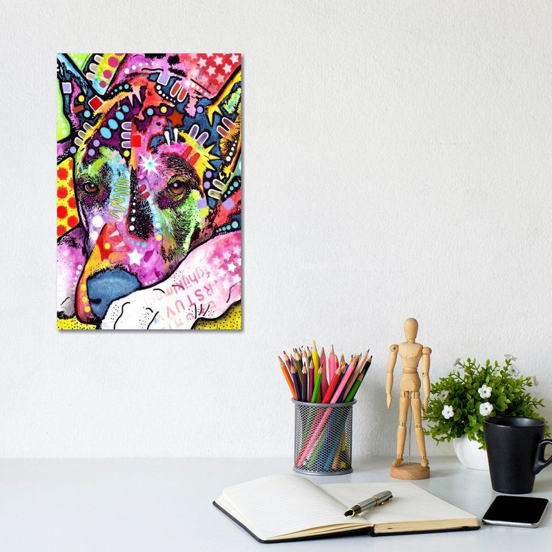 Lying Dane by Dean Russo - Wrapped Canvas Print, 20.32 cm H x 30.48 cm W
