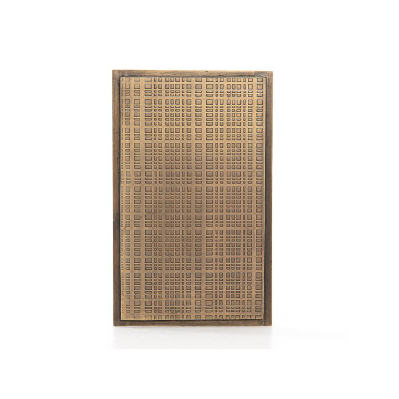 Element End Table, Antique Brass