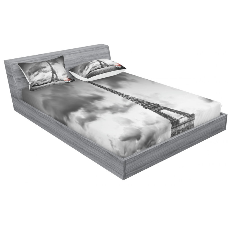 Microfiber Sheet Set, Queen Sheet Set with Fitted Sheet