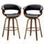 Tabourets pivotants Mid-Century rembourrés en similicuir Devlin-347477720-347477702