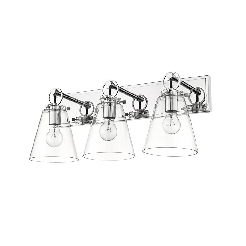 Éclairage pour salle de bain 3 lumières à intensité variable Lefever, Chrome