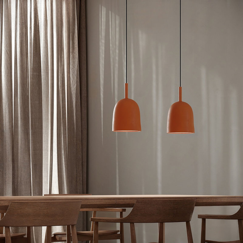 Vessel Pendant Light, Persimmon, 18.5'' H x 9'' W x 9'' D, Black