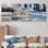 Ensemble de décoration murale paysage de neige trèfle à quatre feuilles Icey - feuilles 5 pièces