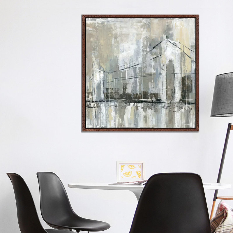 Midtown Bridge I by Carol Robinson - Print on Canvas, 93.98 cm H x 93.98 cm W, Classic Brown Wood Framed Canvas