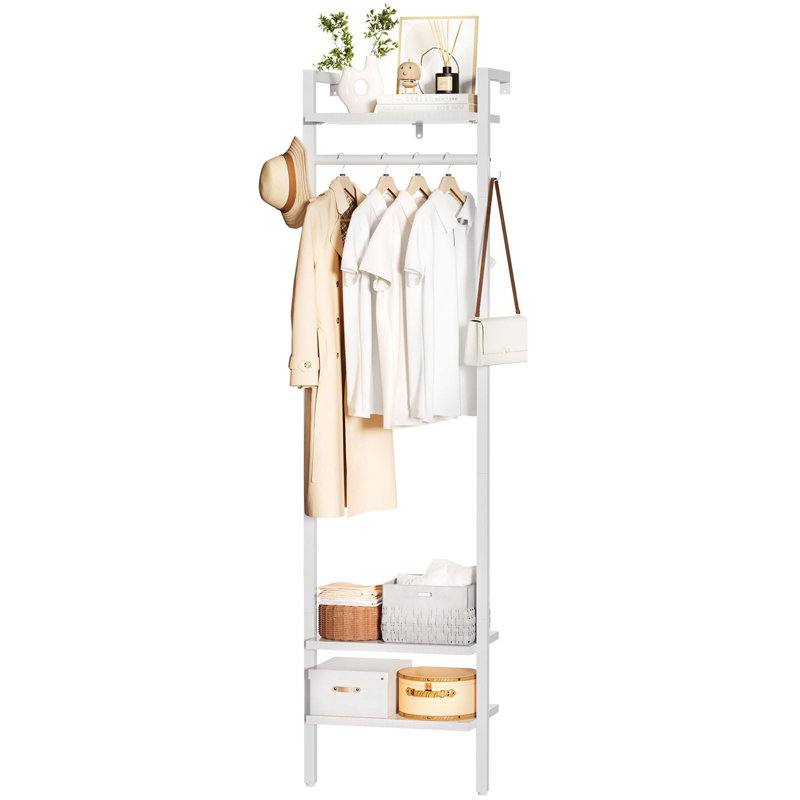 Metal Coat Rack, White