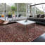 Tapis floral à poils longs bourgogne-667410874