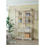 Bibliothèque en bois blanc antique 51 x 19,5 x 81,5 po - option de rangement élégante