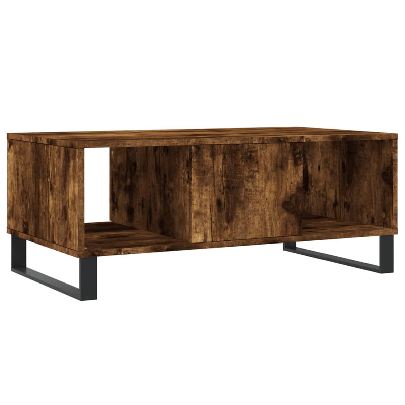 Aldrik Sled Coffee Table with Storage, Smoked Oak