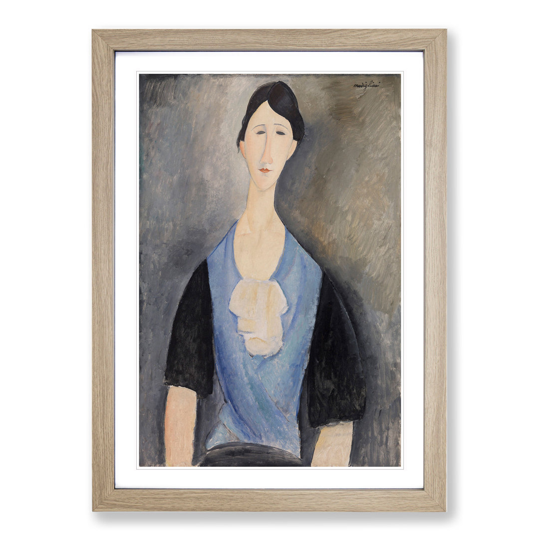 Portrait of a Woman Vol.6 by Amedeo Modigliani - Framed Print