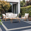 Ensemble de tapis intérieur / extérieur bleu Mekih-1410002178