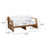Ensemble de conversation extérieur moderne Veda pour 2 personnes avec structure en bois d'acacia massif naturel et coussins moelleux