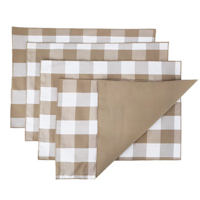Kellman Polyester Checkered Rectangle Placemat