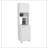 White Kitchen Pantry with Open Storage and 2 Doors